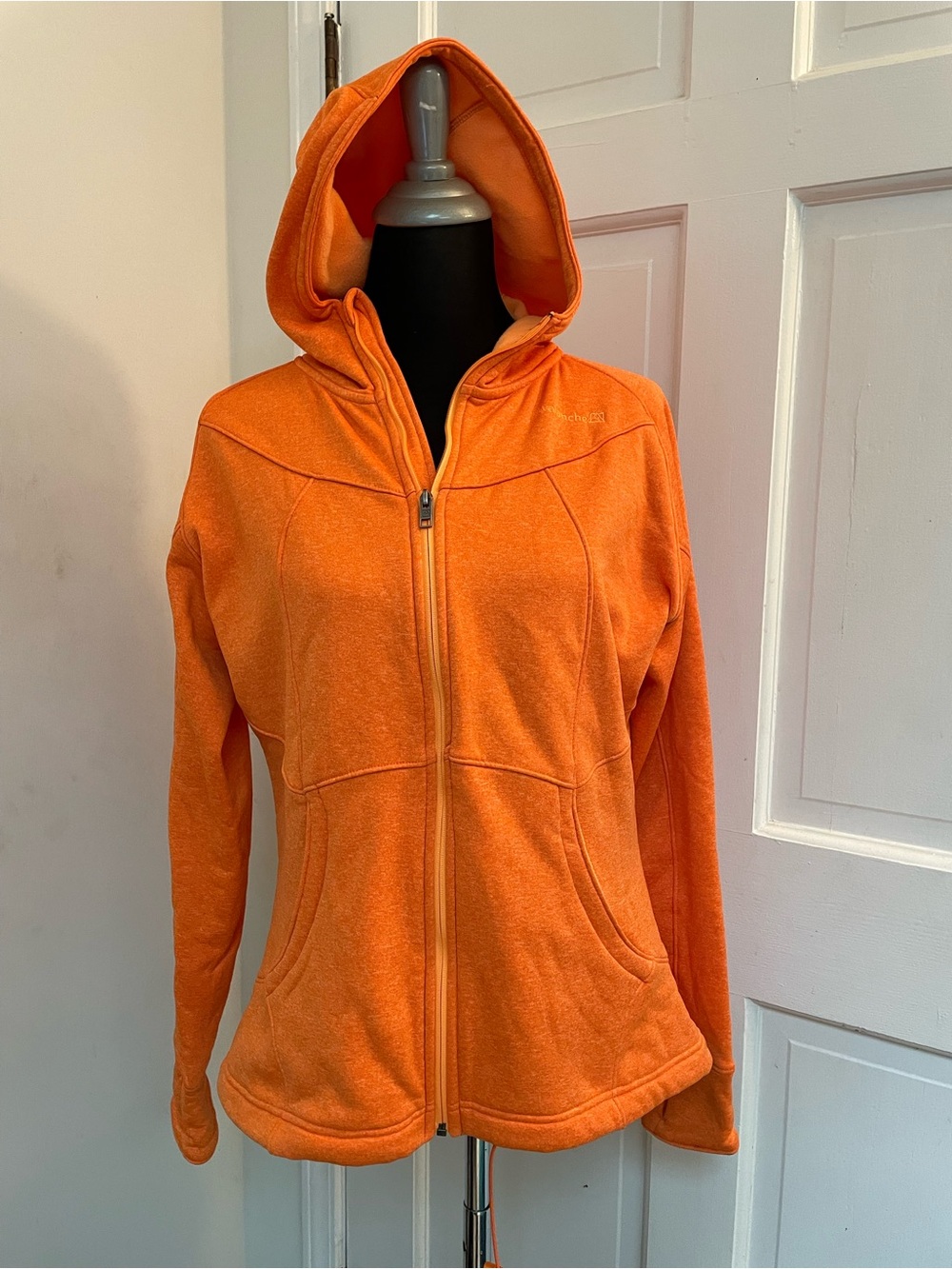 Avalanche Women's Bright Orange Full-Zip Hooded Fleece